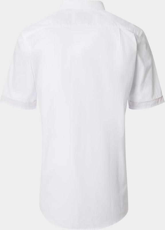 Redmond overhemd korte mouw heren Wit Slub Casual 251420990/0