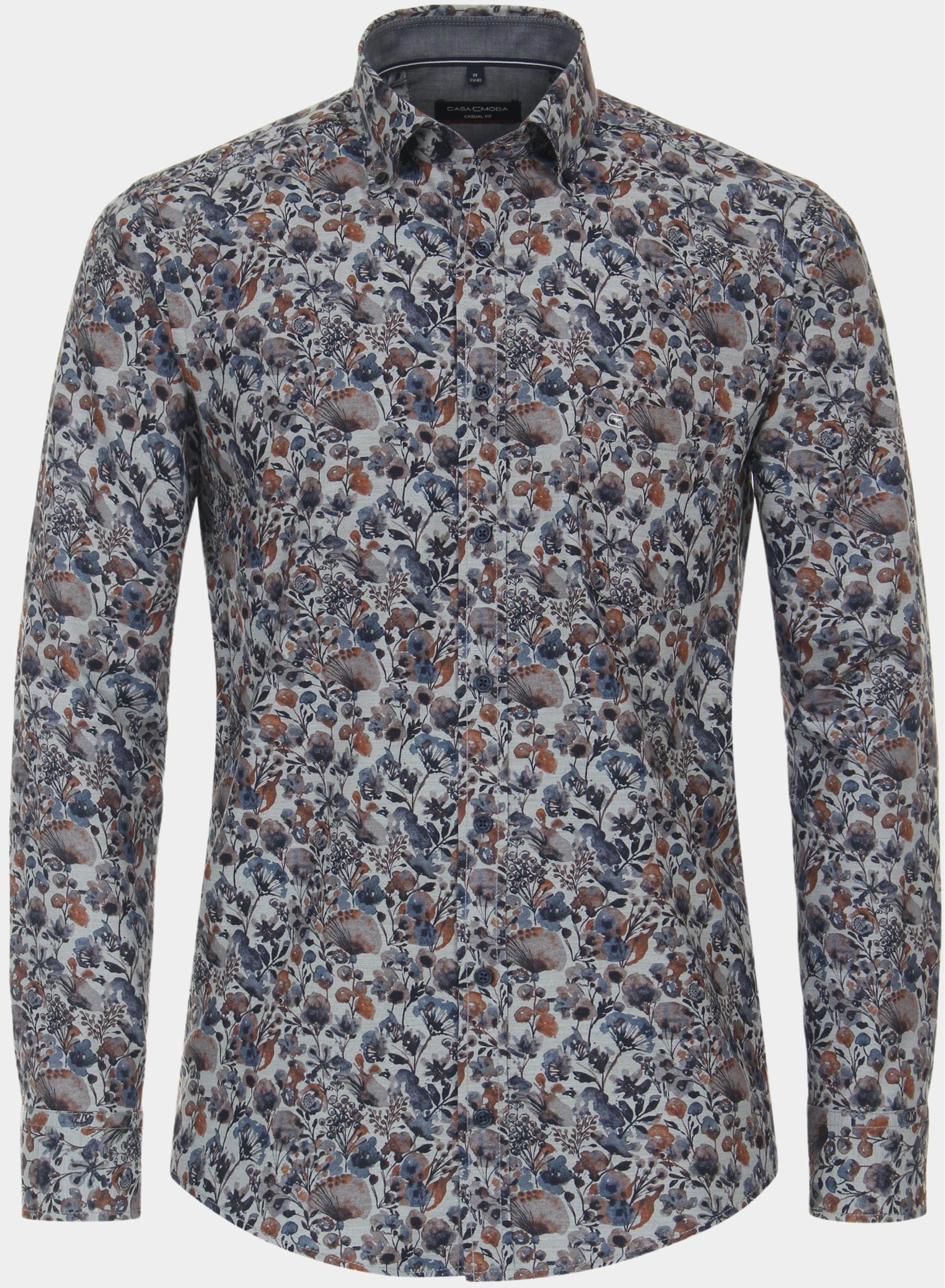 Casamoda Casual hemd lange mouw Blauw B.D. Casual Fit 434112800/450
