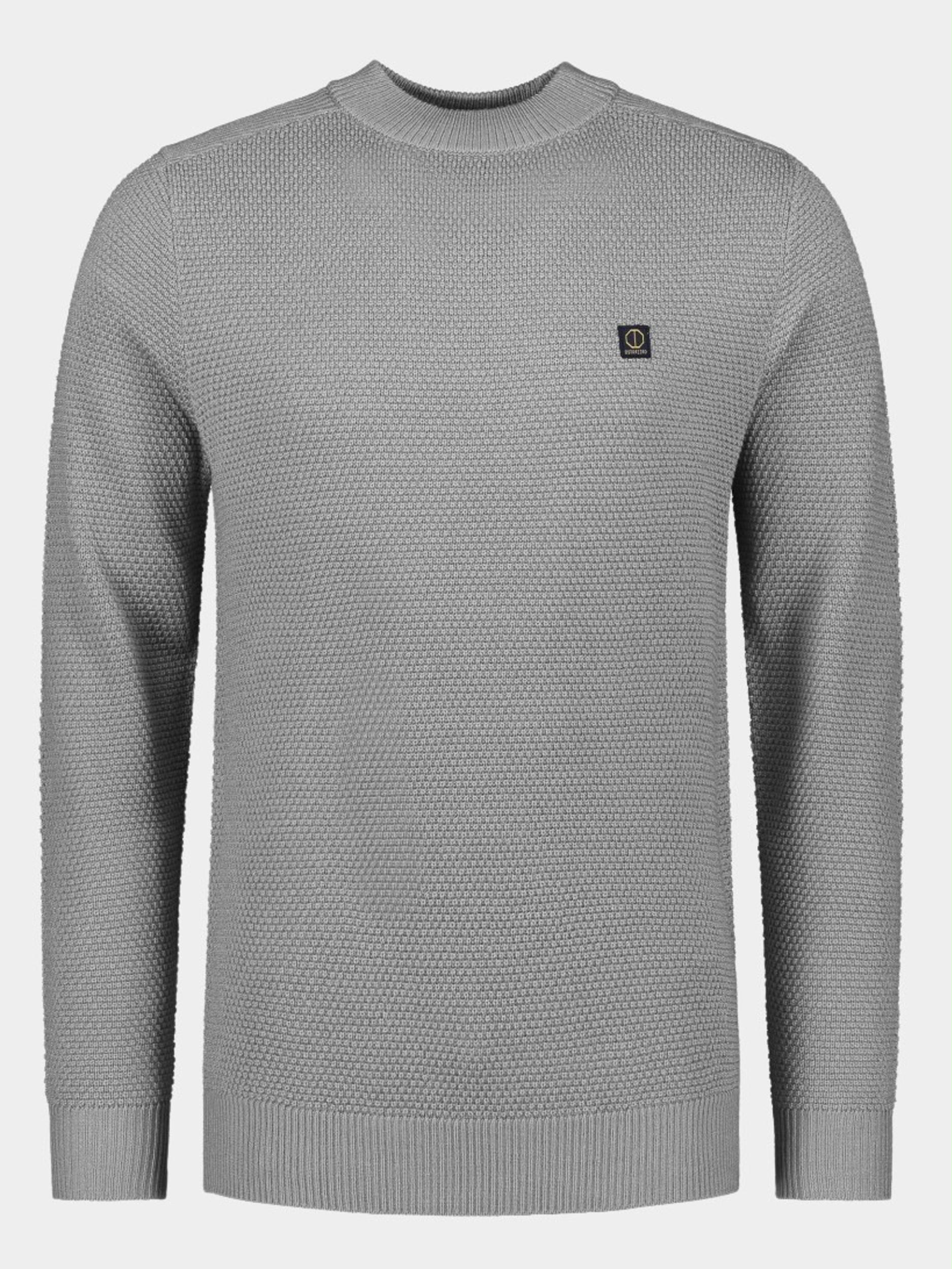 Dstrezzed Pullover Grijs Crew Neck Structure Knit 405520/259