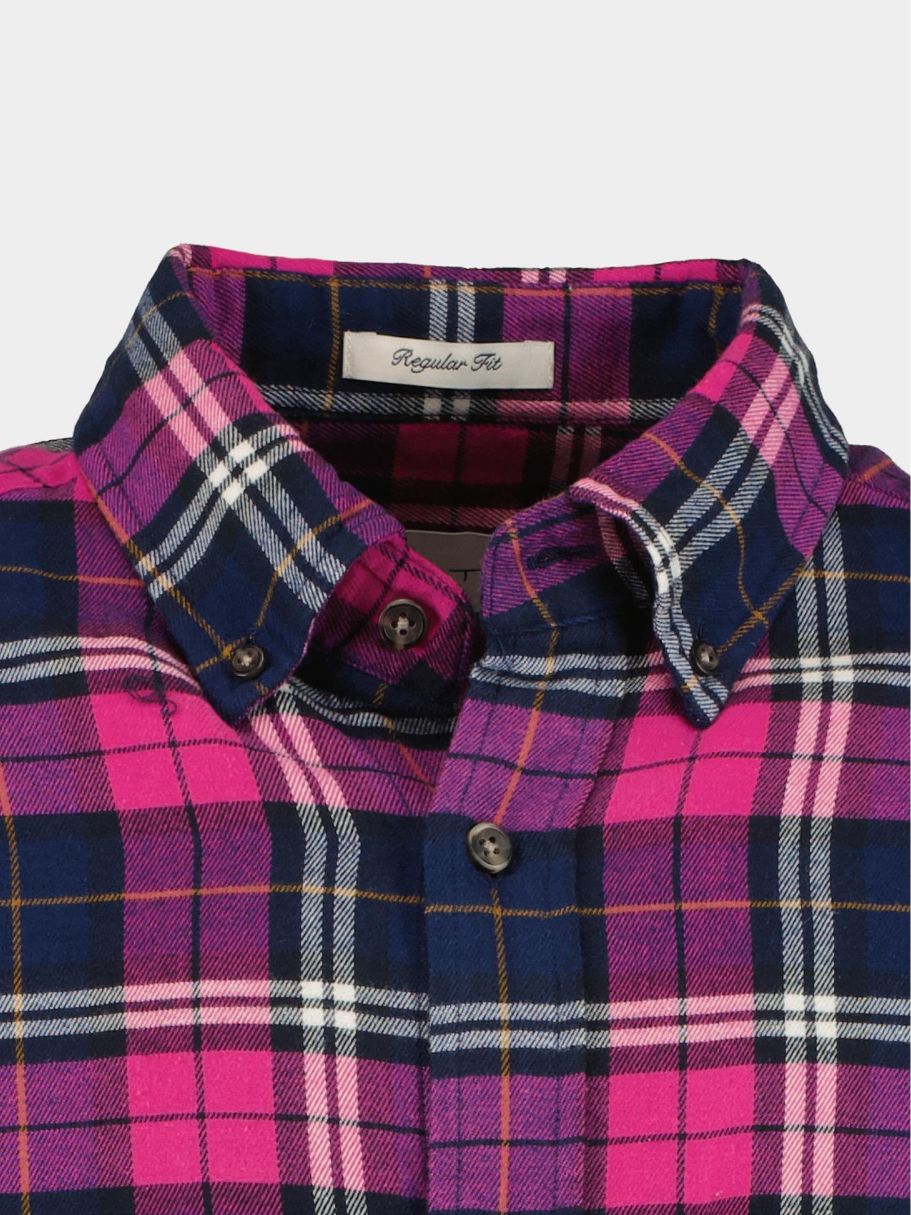 Gant Casual hemd lange mouw Paars Reg Flannel Check Shirt 3230220/625