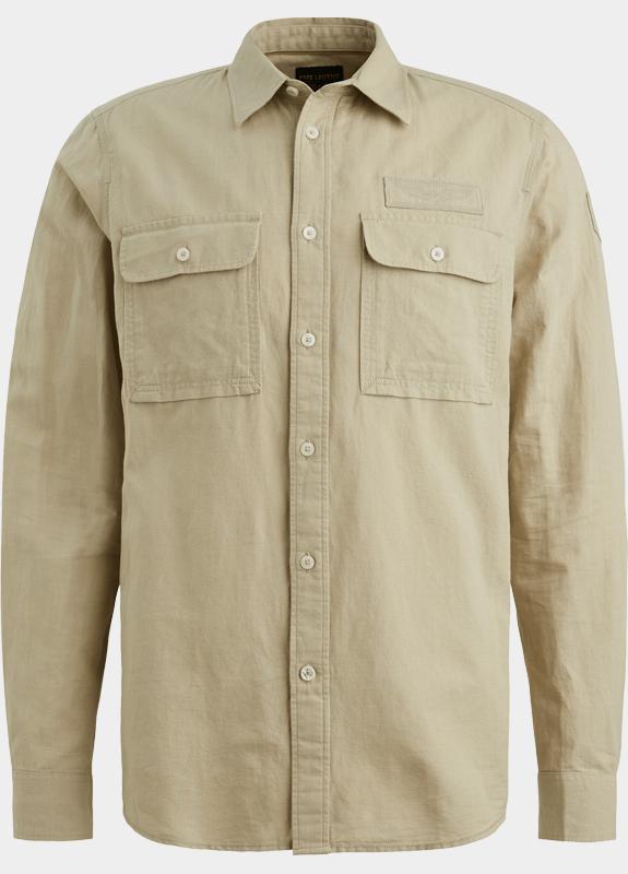 PME Legend Casual hemd korte mouw Groen Short Sleeve Shirt Mattweave PSIS2604214/6123