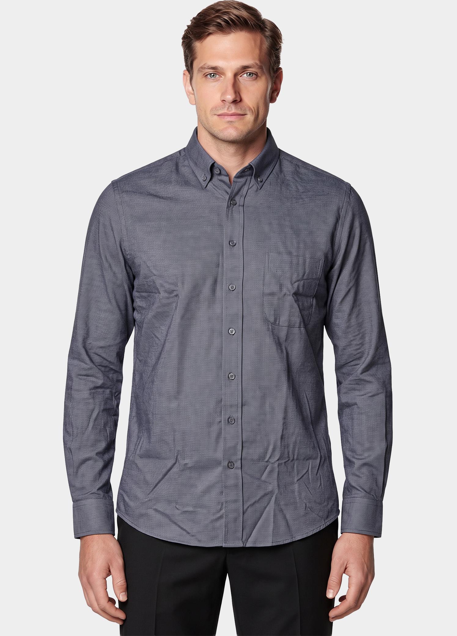 R.B. Boston Overhemd heren Blauw Franklin 627670/60