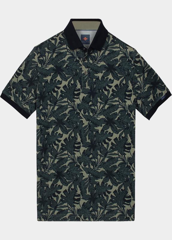 Baileys Polo heren Groen Poloshirt 2-tone Pique, Print 615233/73