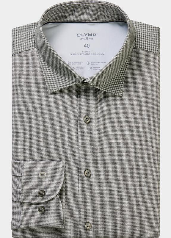 Olymp Zakelijk overhemd heren Groen Level Five 24/Seven 210614/48