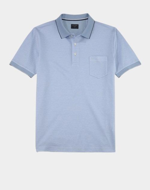Olymp Polo korte mouw Blauw Polo PiquÃ© Bicolor 540752/11