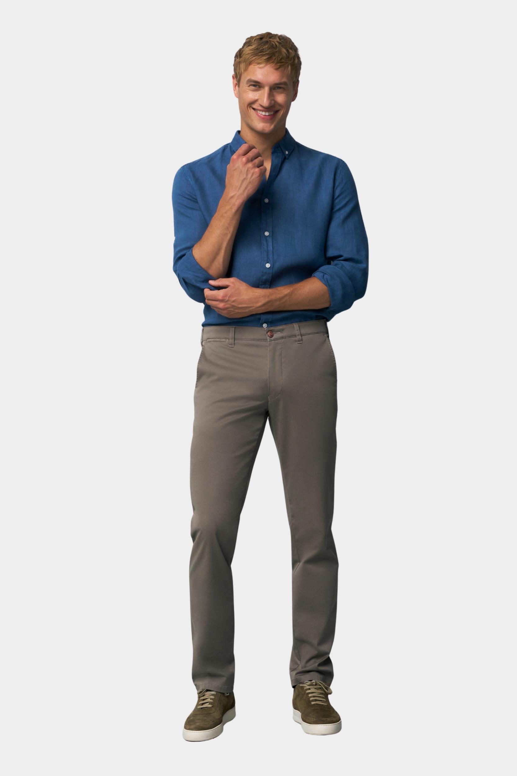 Meyer Katoenen Broek Bruin CHINO Art.1-6181 3641618100/35
