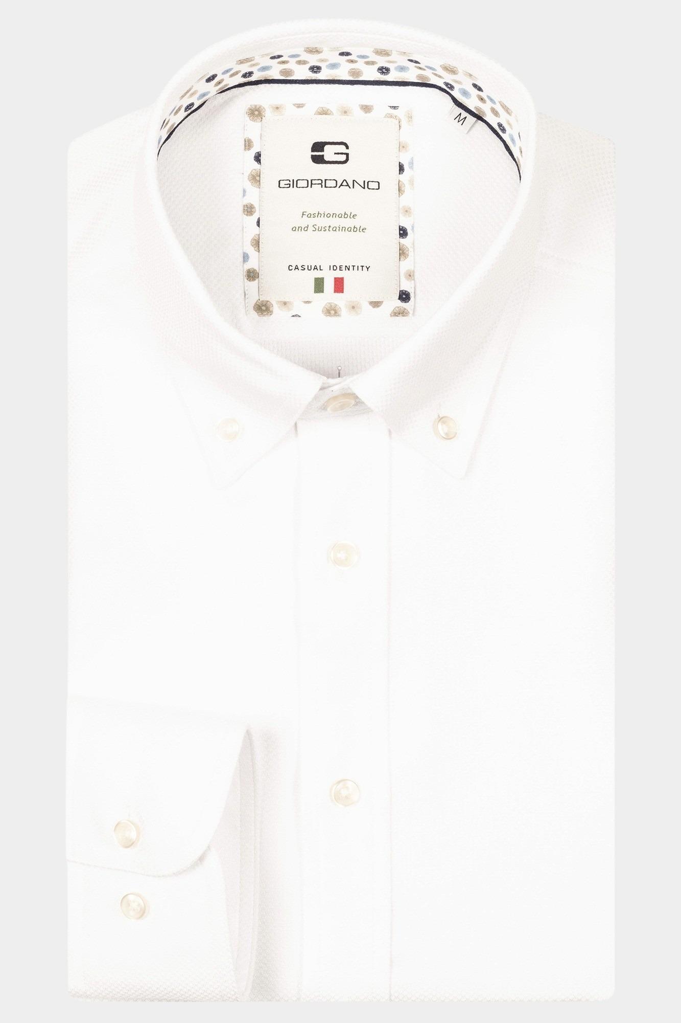 Giordano Casual hemd lange mouw Wit Loretto long sleeve button do 517881/10
