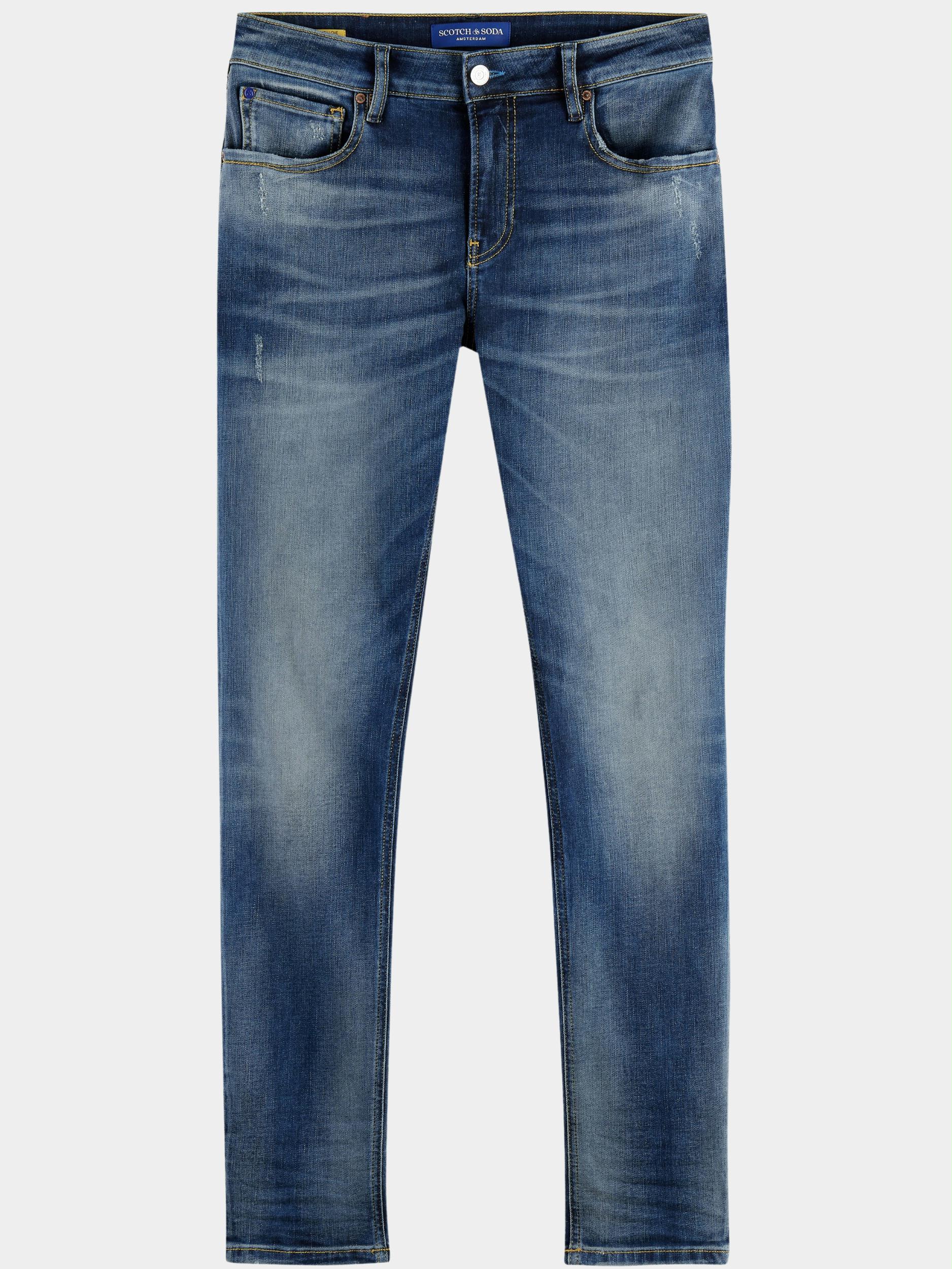 Scotch & Soda 5-Pocket Jeans Blauw Skim Skinny Jeans Seasonal Ess 168991/1031