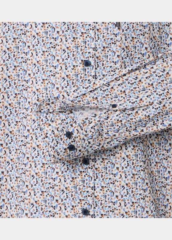 Casamoda Casual hemd lange mouw Beige Kent Casual Fit 126130030/600