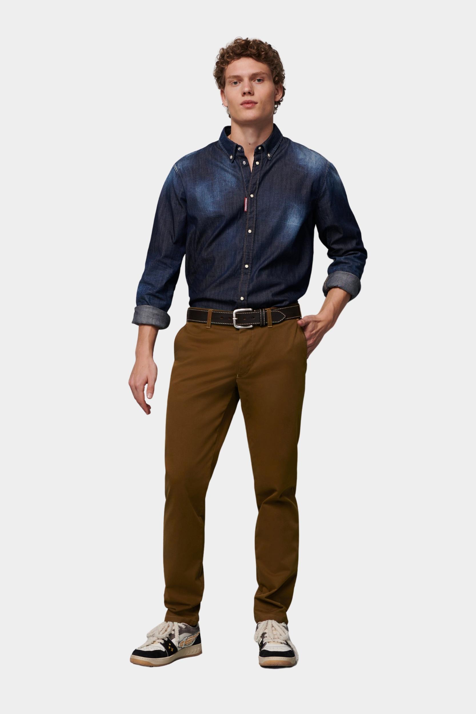 Meyer Katoenen Broek Bruin CHINO Art.9-6001 3649600100/43