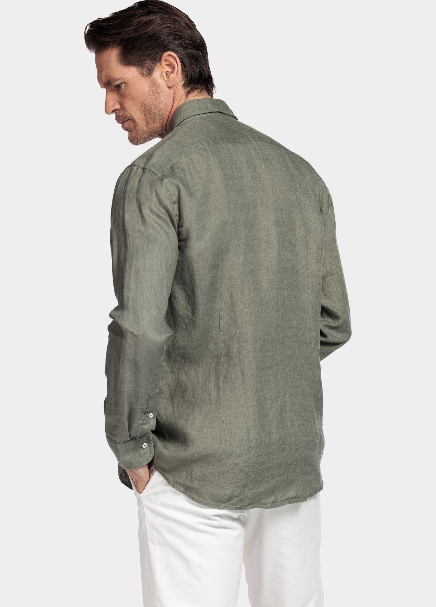 Giordano Overhemd heren Groen Row Long Sleeve Cutaway Soft 617811/70