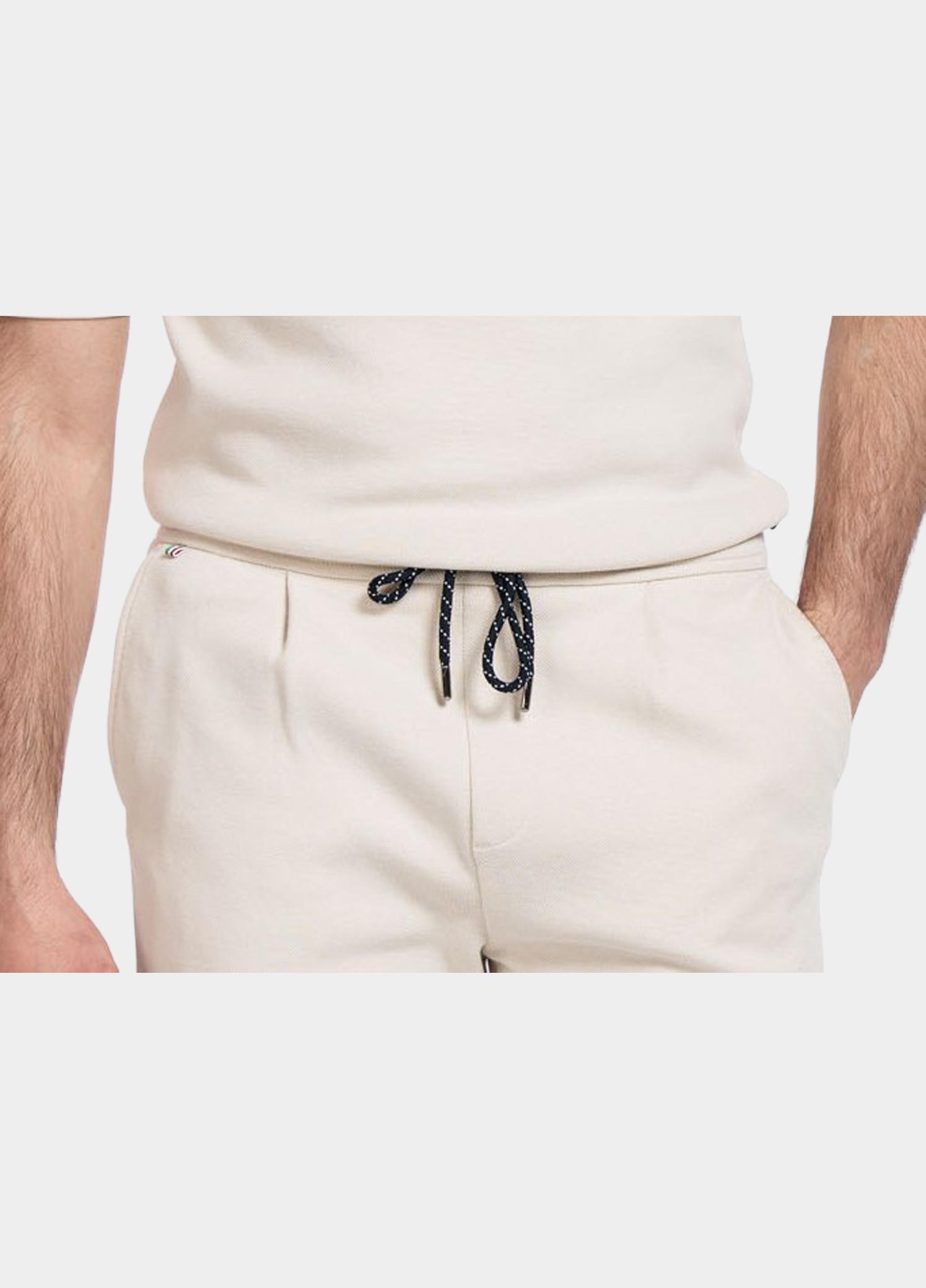 Giordano Korte Broek heren Wit Salina elastic short Double f 511121/81