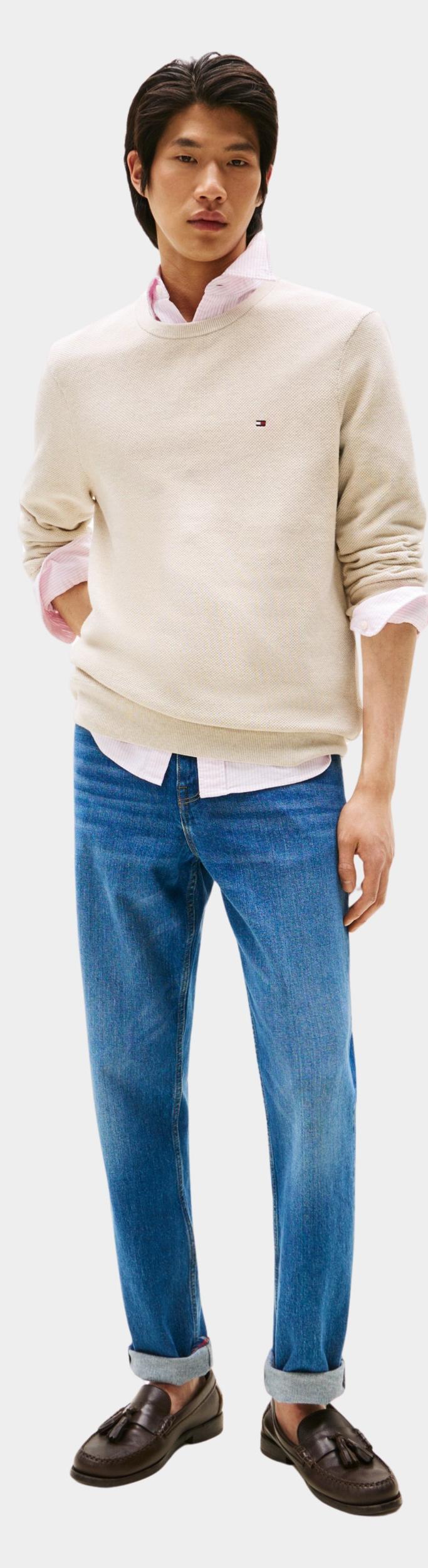 Tommy Hilfiger Pullover Beige Essential Structure MW0MW36347/HGF