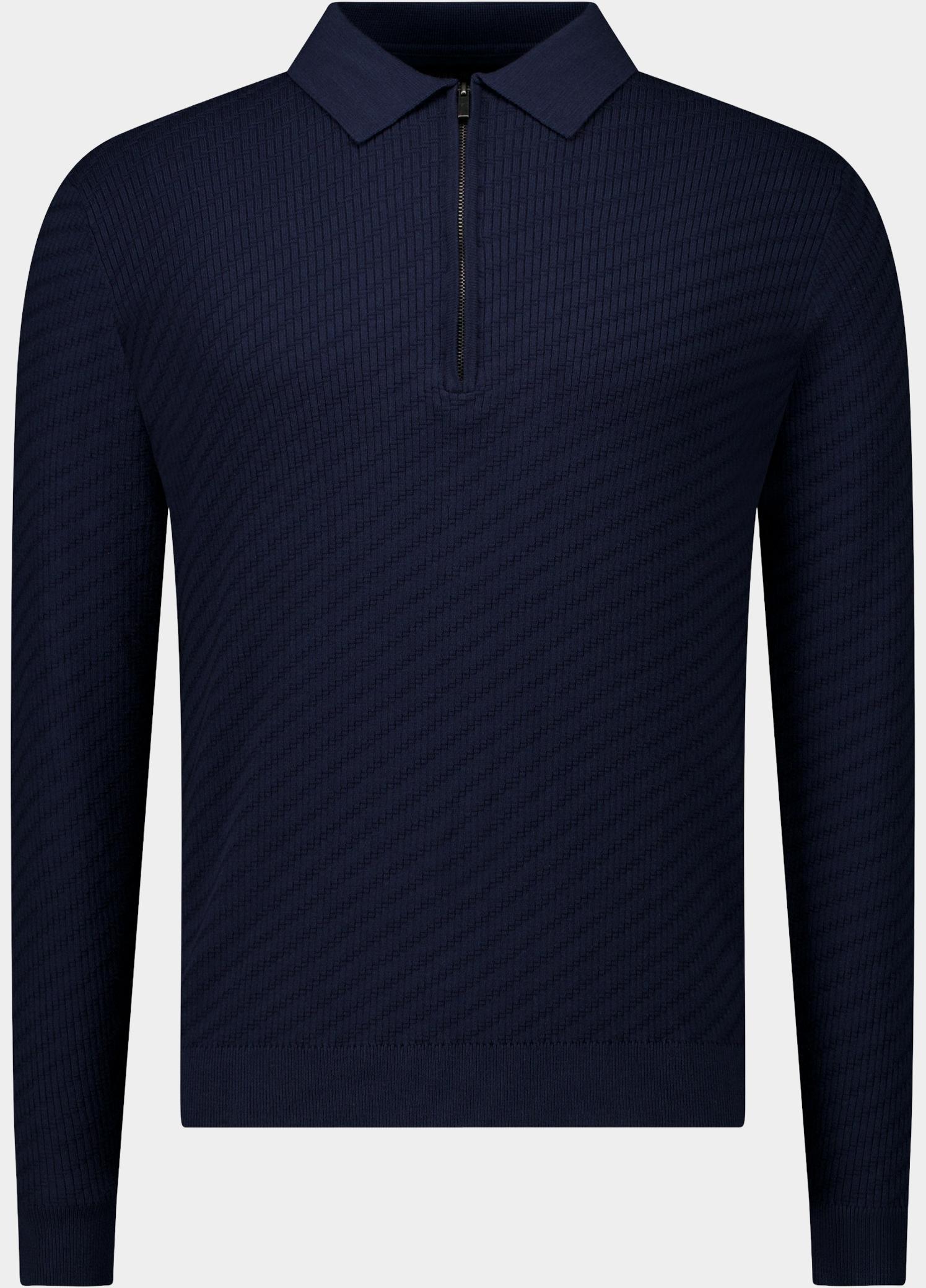 Cars Jeans Polo lange mouwen heren Blauw Apor 66097/12