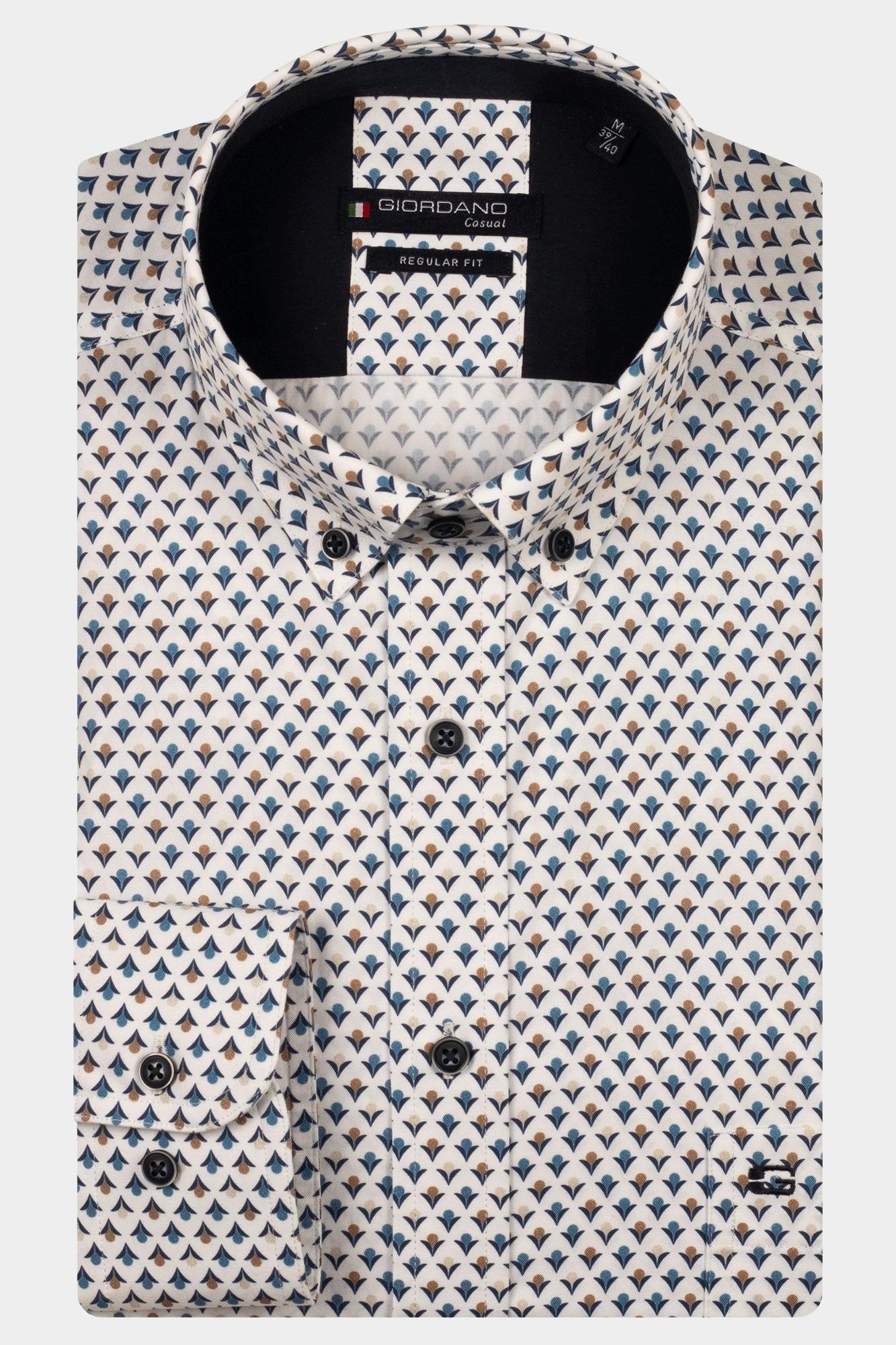 Giordano Casual hemd lange mouw Blauw Ivy long sleeve button down S 527051/60