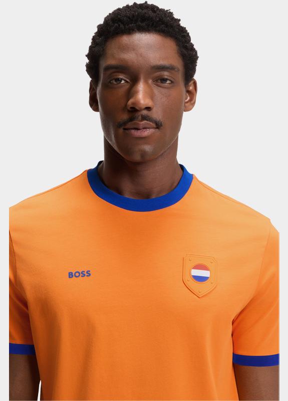 BOSS Green T-shirt heren Oranje TS_BB BC Lux Tee 10279542 01 50562134/821