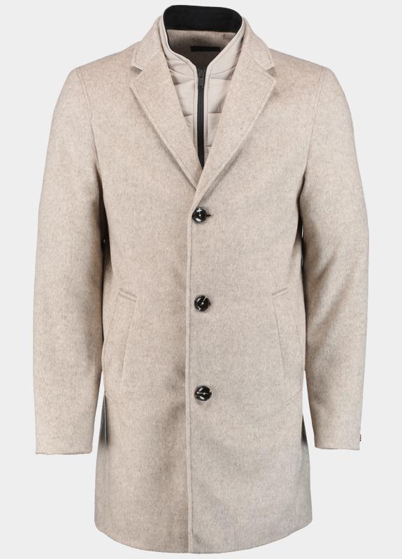 Mario Fiorenzo Wollen Jas Beige Hans, 100% wol met nylon inlay 9082H/2 sand