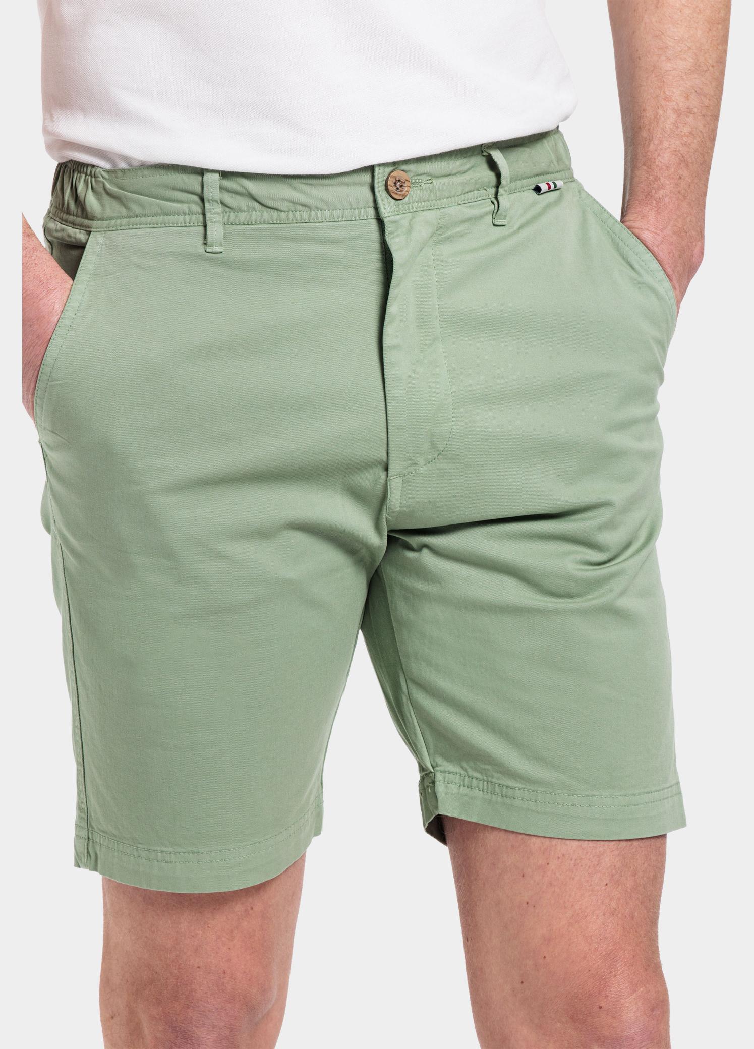 Giordano Korte Broek heren Groen Porter Short (elastic in wais 411117/73