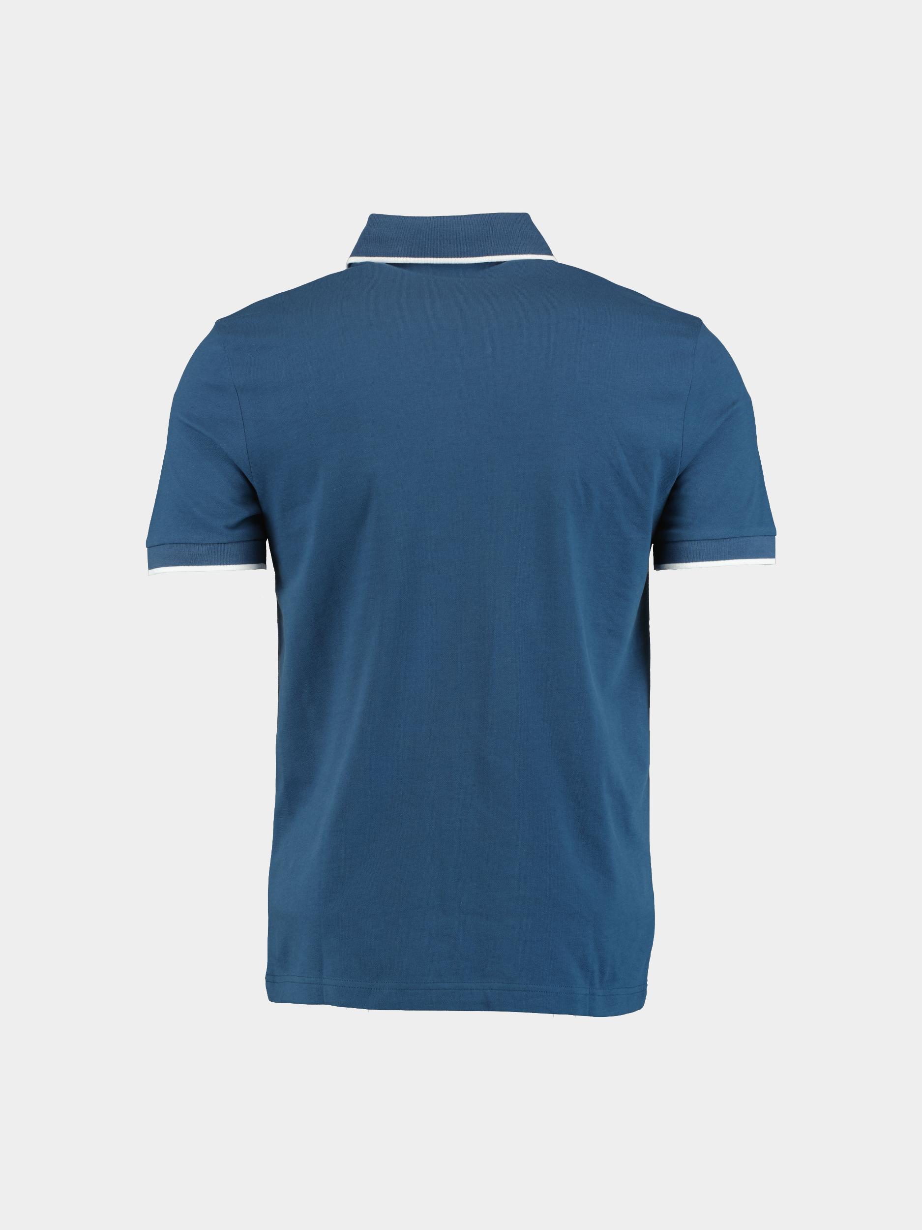 BOSS Orange Polo korte mouw Blauw Passertip 10256683 01 50507699/466
