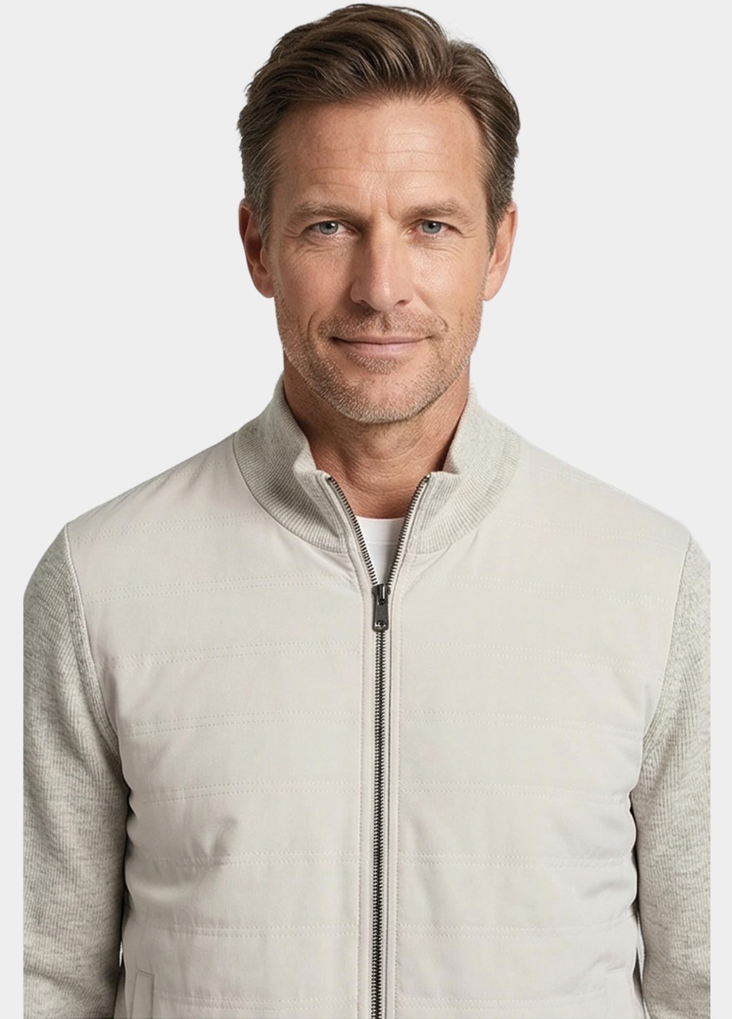 Baileys Vest heren Beige Cardigan Zip  Front Body Ligh 612019/11
