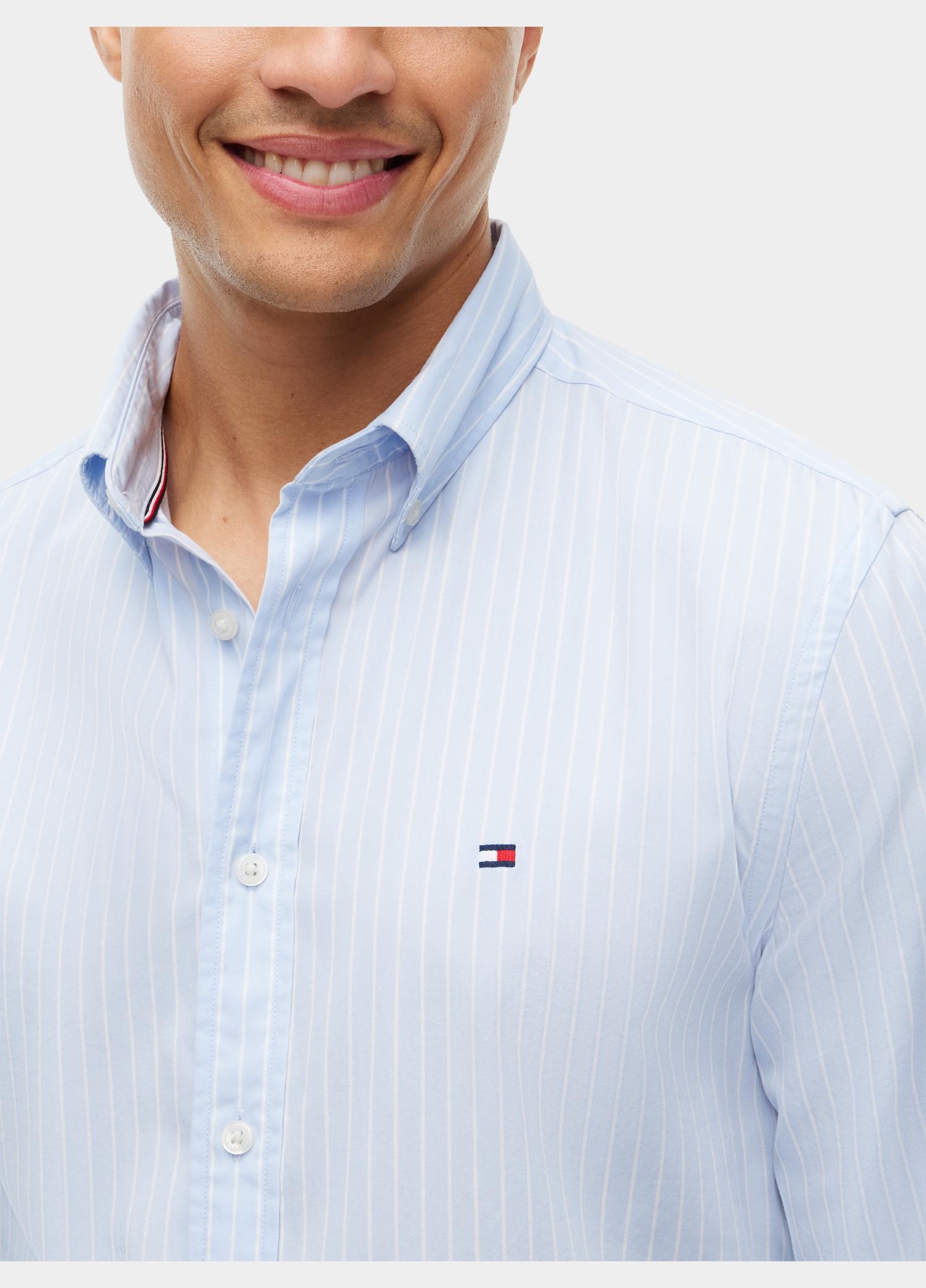 Tommy Hilfiger Overhemd heren Blauw FLEX HAIRLINE POPLIN RF SHIRT MW0MW44571/0A5