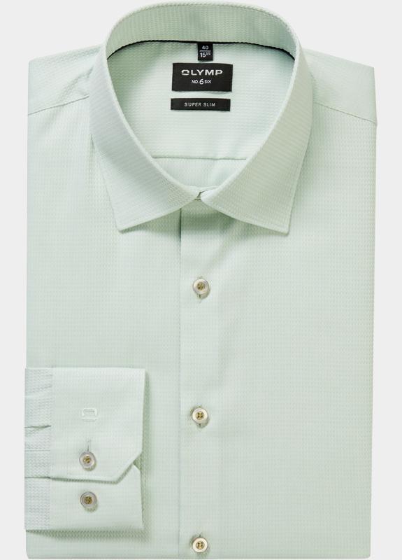 Olymp Overhemd extra lange mouw Groen No. Six 251019/40
