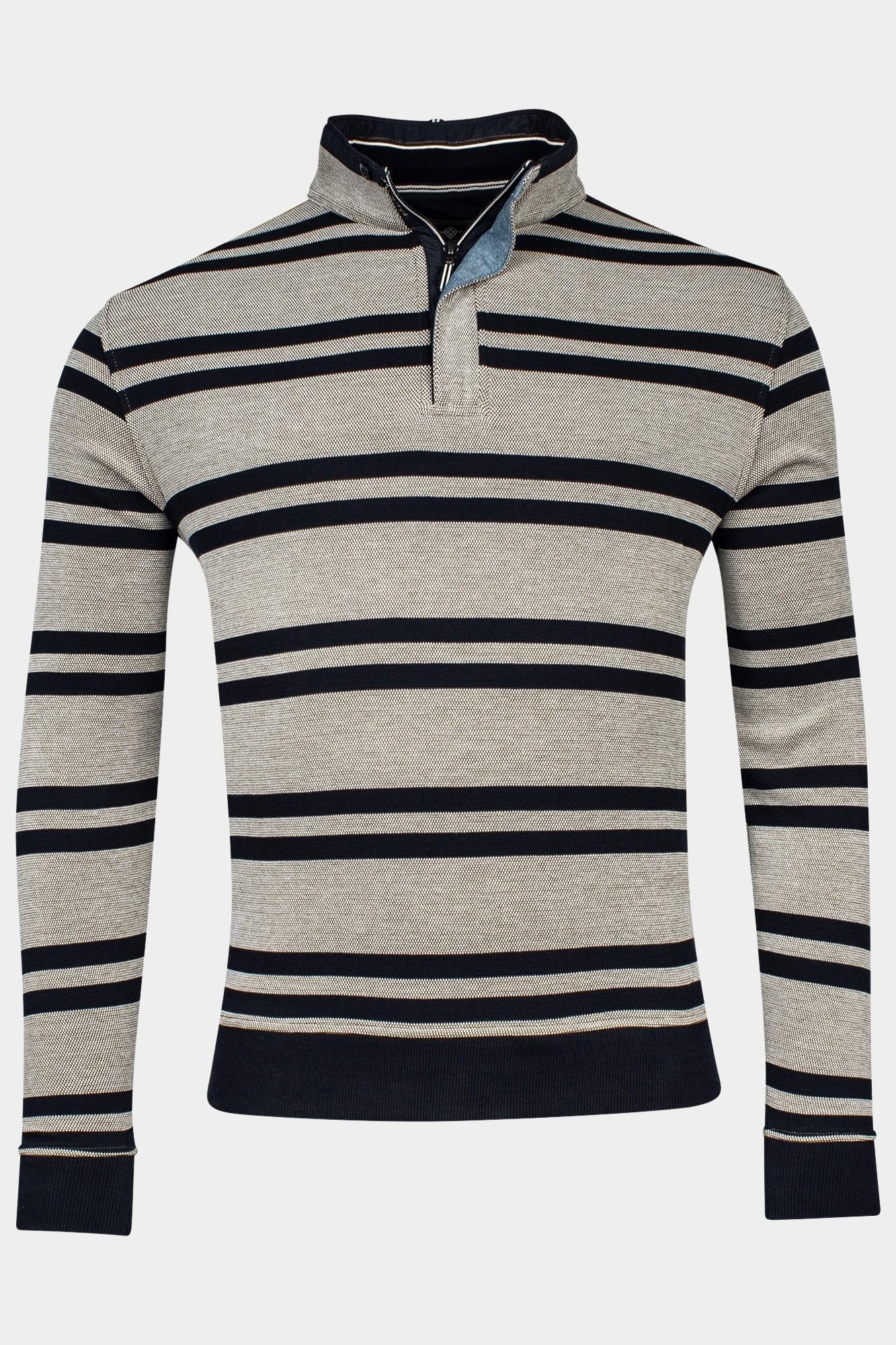 Baileys Half Zip Groen Sweatshirt 1/2 zip  Pique dou 413146/75