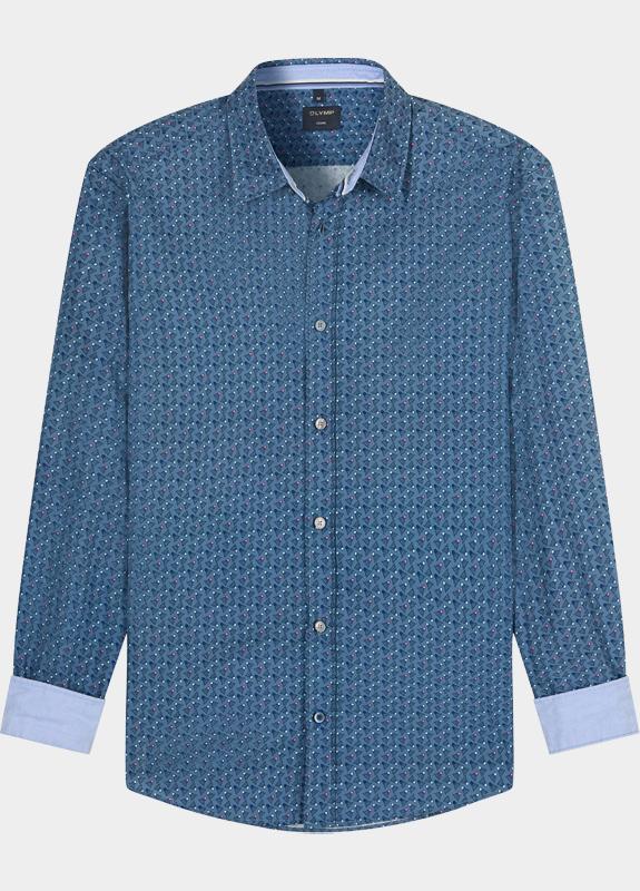 Olymp Overhemd heren Blauw Casual 400214/18
