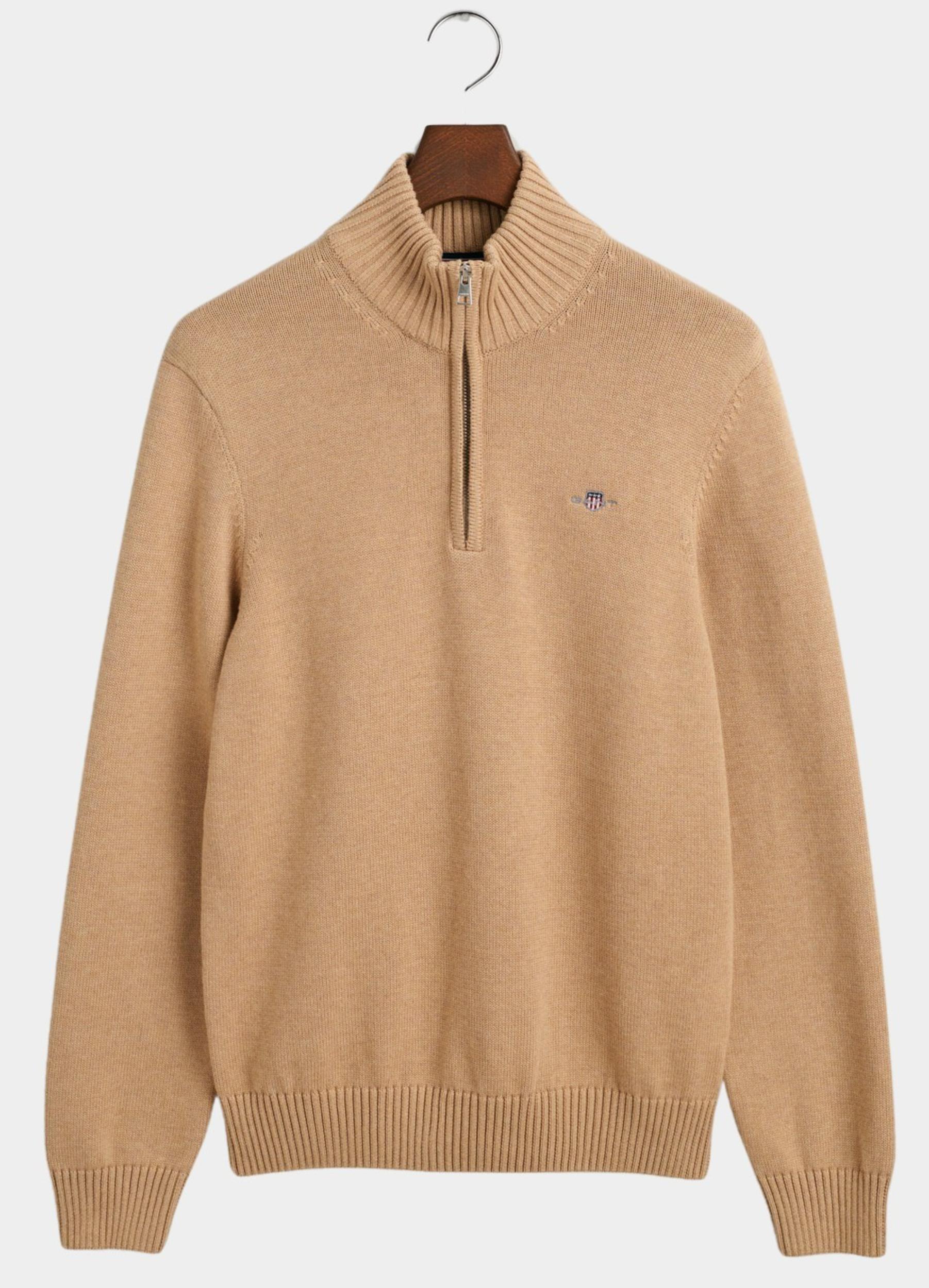 Pullover beige casual cotton halfzip 8030170/296
