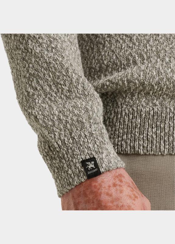 Vanguard Half Zip Grijs Half zip collar cotton slub VKW2511348/9161