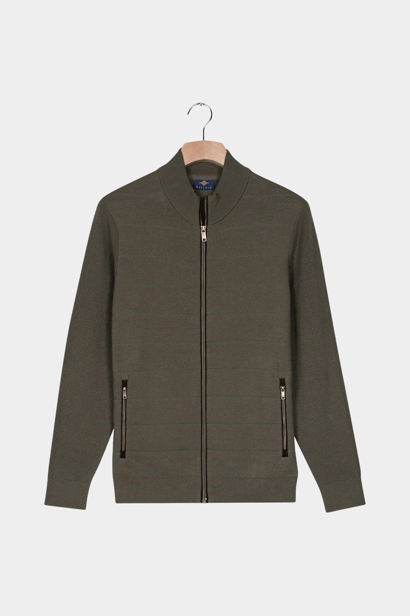 Baileys Vest Groen Cardigan Zip 522097/735