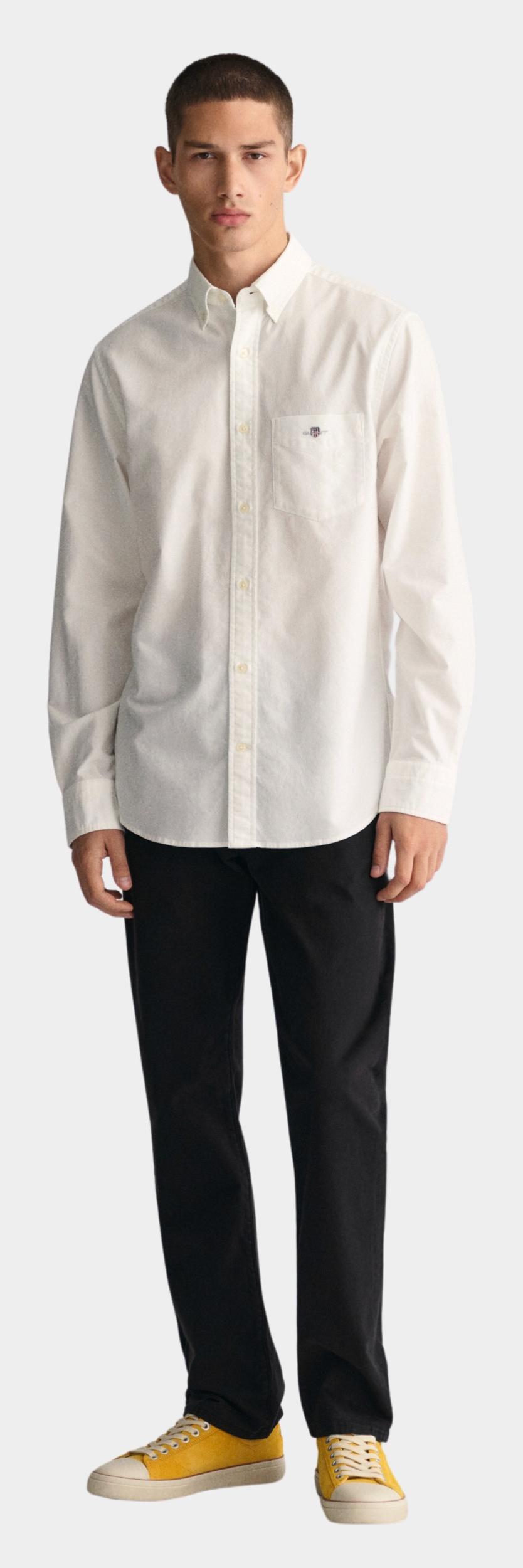 Gant Casual hemd lange mouw Wit Regular Fit Oxford 3000200/110