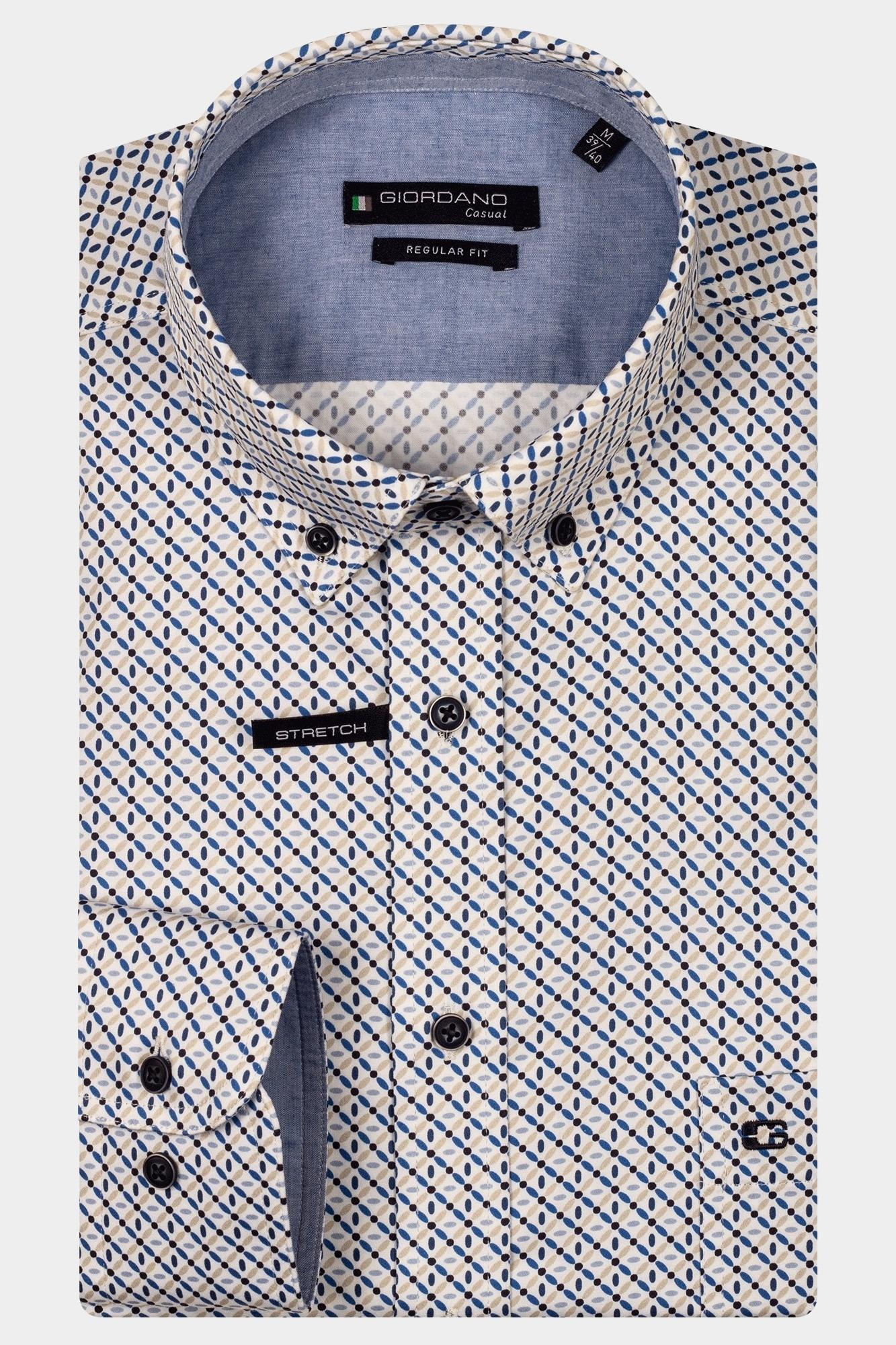 Giordano Casual hemd lange mouw Blauw Ivy Long sleeve button down s 517012/60