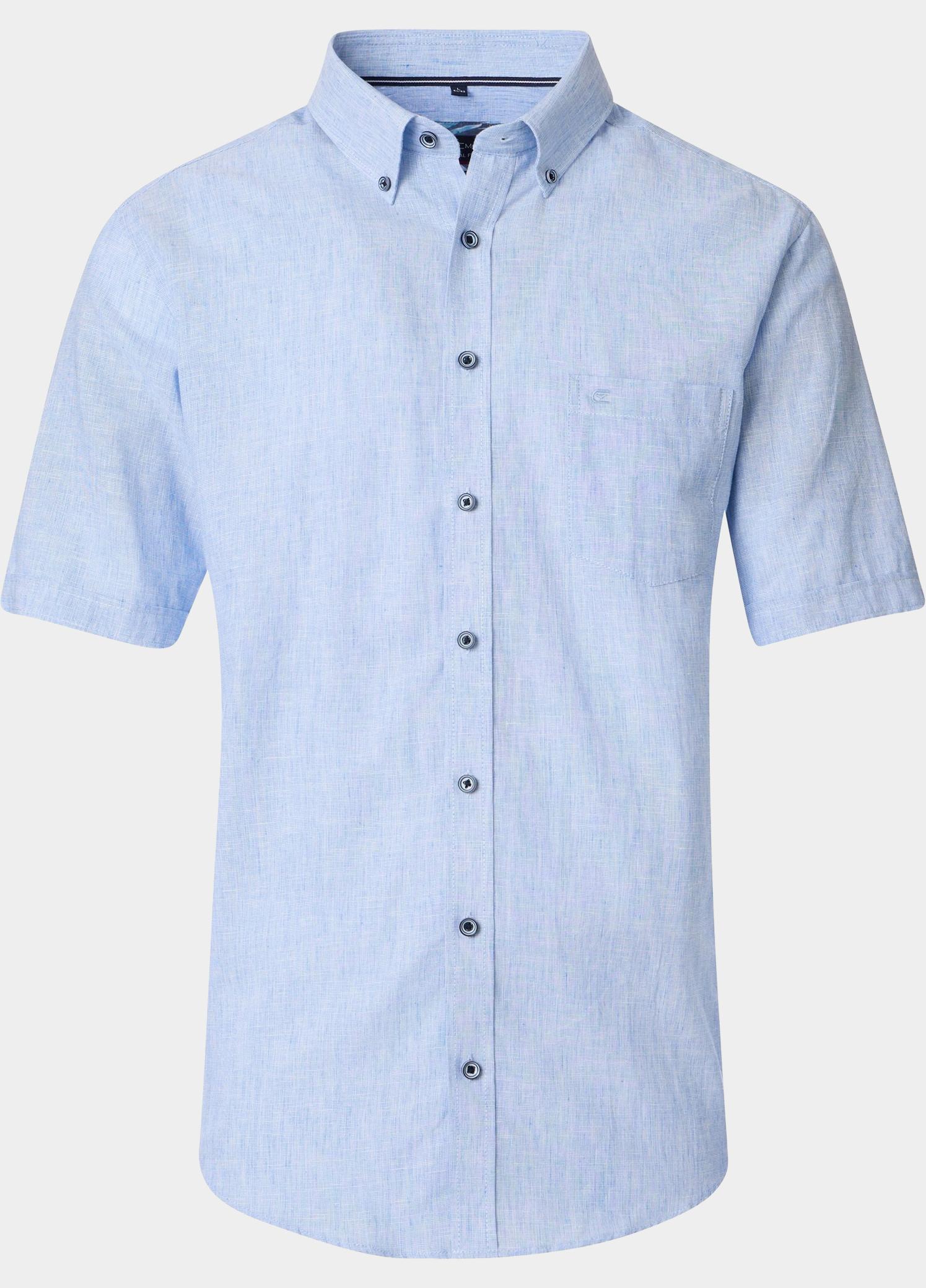 Casamoda overhemd korte mouw heren Blauw B.D. Casual Short 1/ Arm 954457100/100