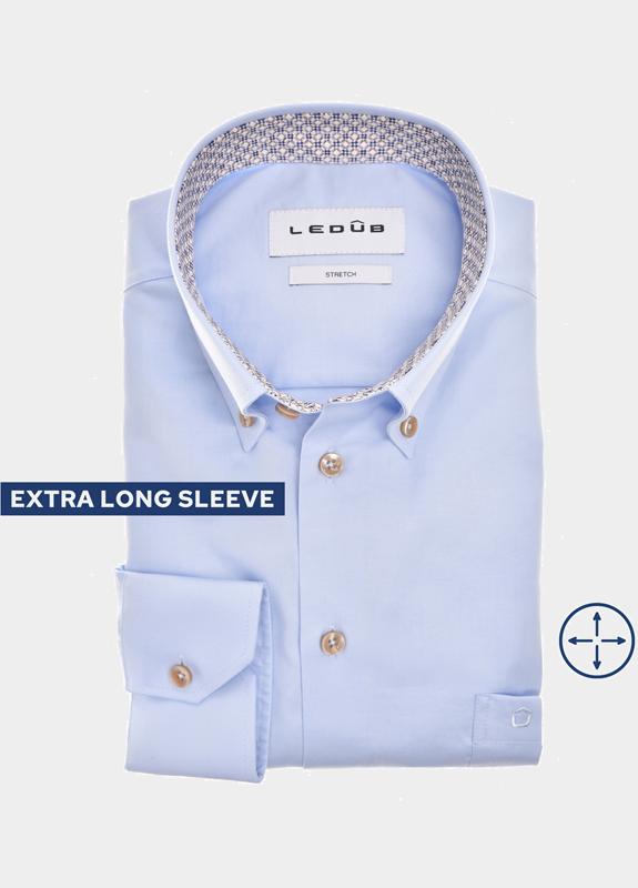 Ledub Overhemd extra lange mouw Blauw  0702022/130-620-000