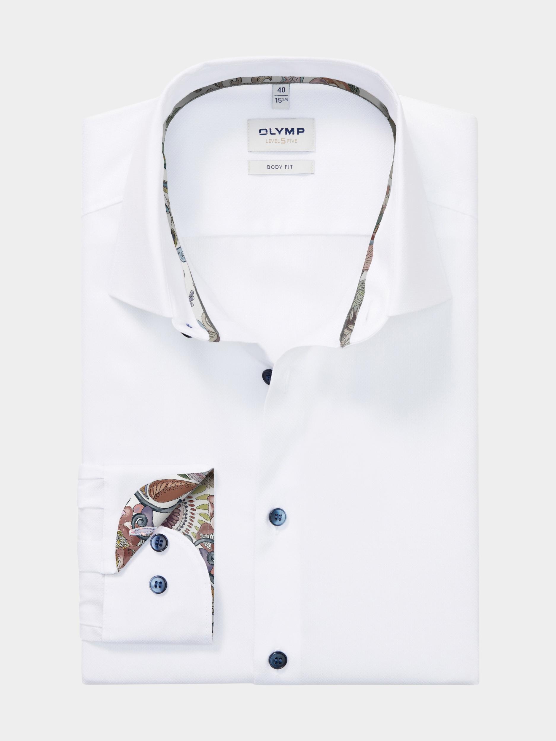 Olymp Overhemd extra lange mouw Wit Level Five 204089/00