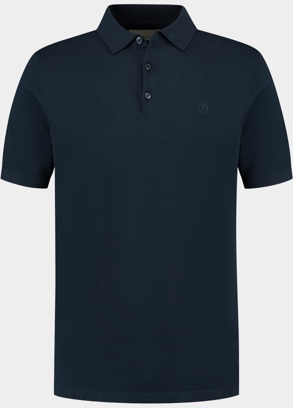 Dstrezzed Polo korte mouw Blauw Polo s/s Cotton Knit 420022/649