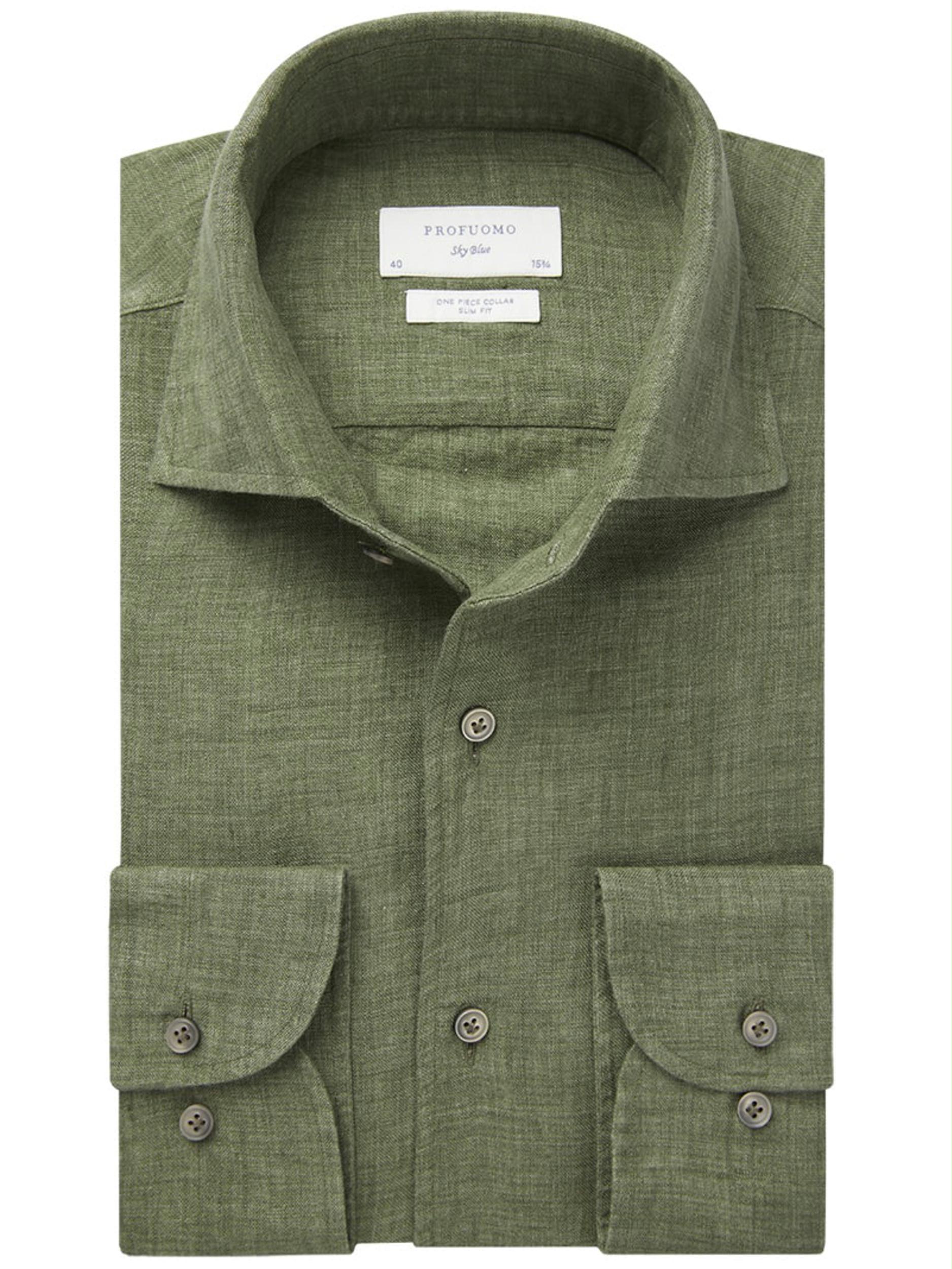 Sky Blue Business hemd lange mouw Groen  PPSH1C1033/Z