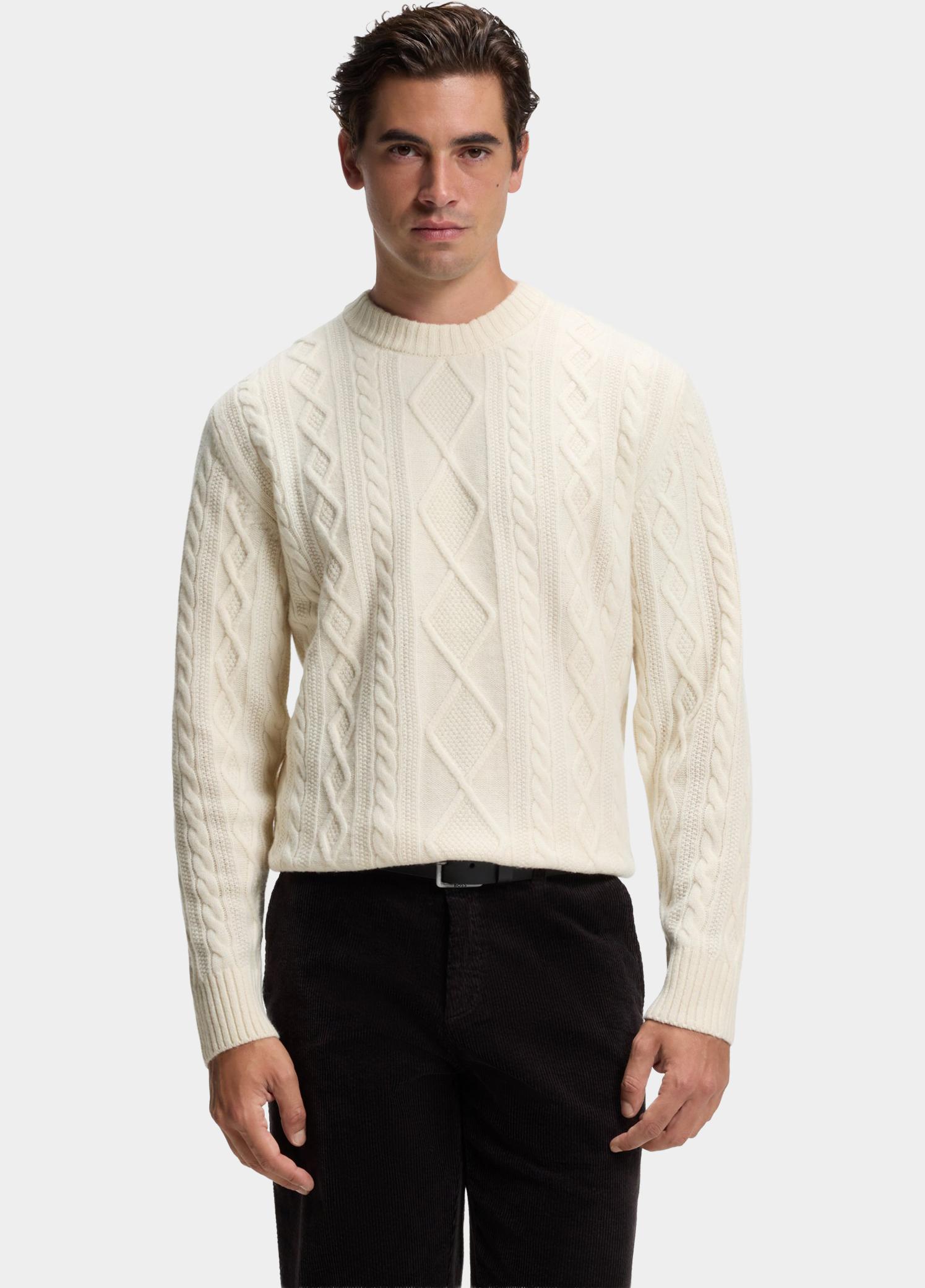 BOSS Orange Pullover heren Wit Atreccio 10283091 01 50571421/131