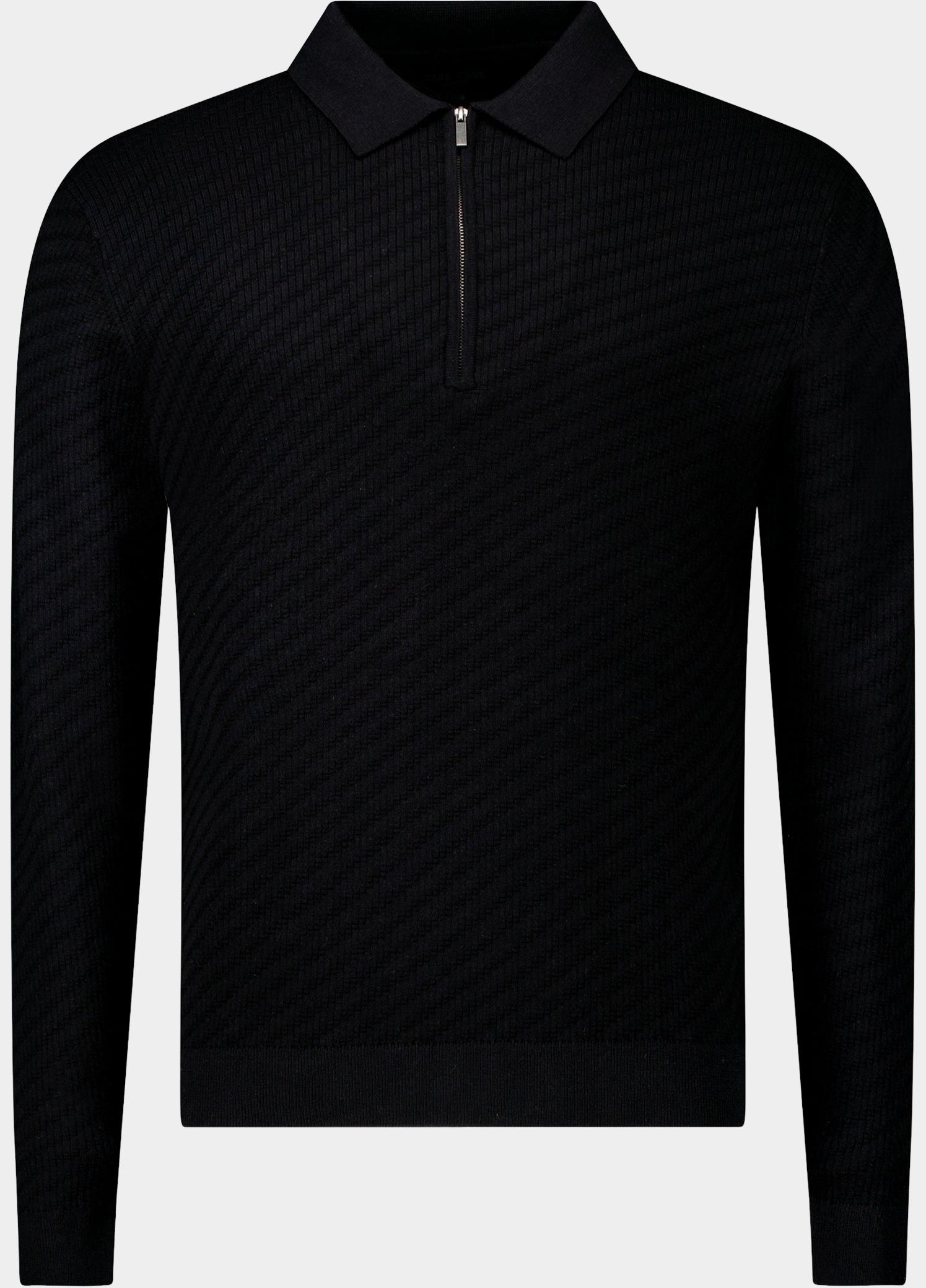 Cars Jeans Polo lange mouwen heren Zwart Apor 66097/01