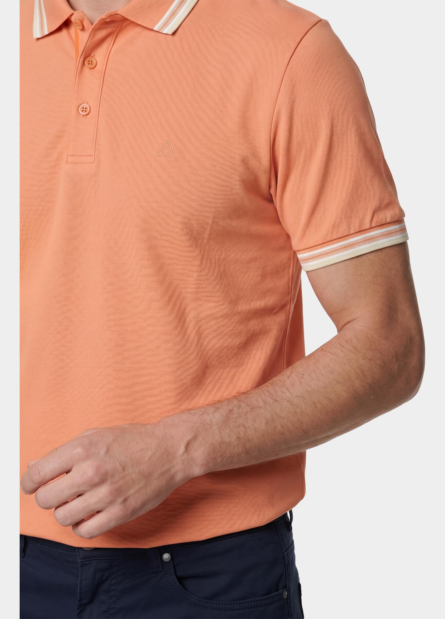 Scotland Blue Polo heren Oranje Brick Polo Plain Contrast Col SPE25108BR06SB/530 sunset