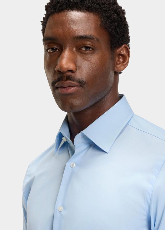 BOSS Black Business hemd lange mouw Blauw H-HANK-kent-C1-214 10219212 0 50469345/452