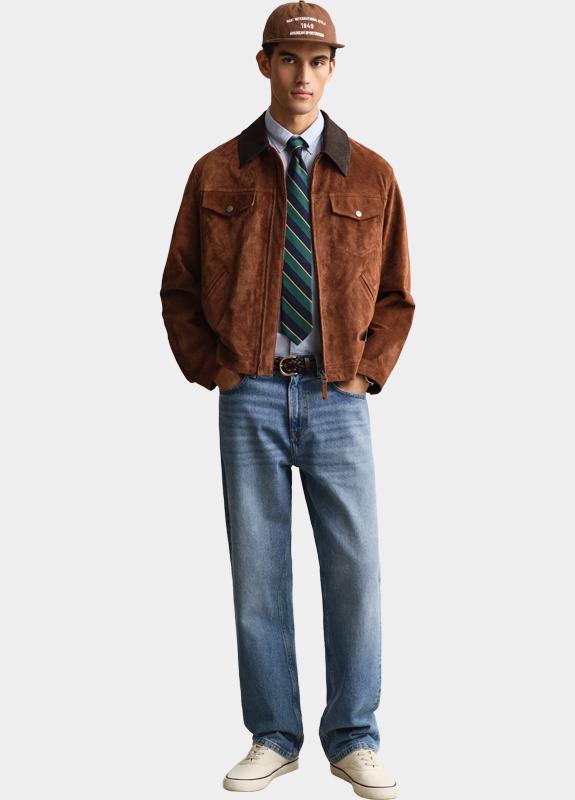 Gant overhemd korte mouw heren Blauw Poplin SS Shirt 3000101/455