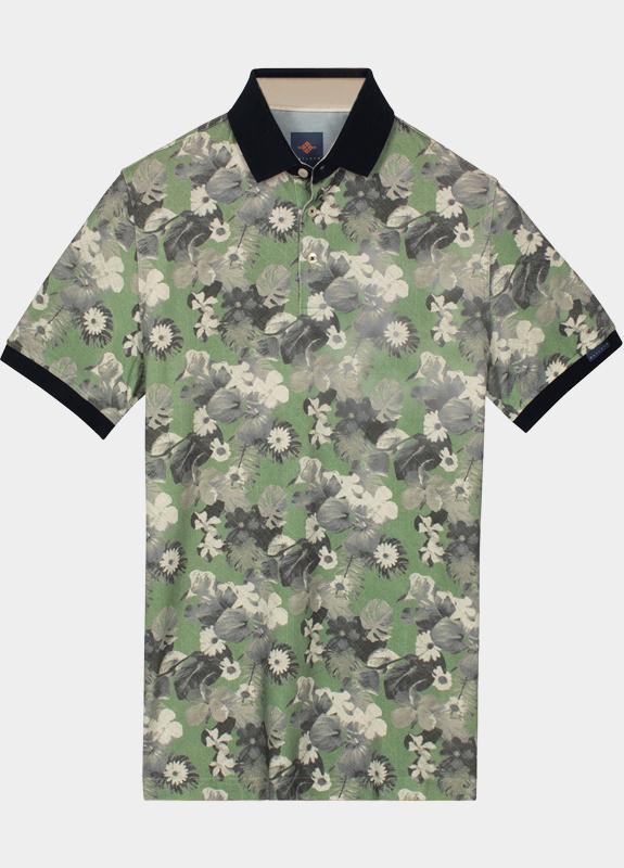 Baileys Polo heren Groen Poloshirt 2-tone Oxford Pique 615235/72