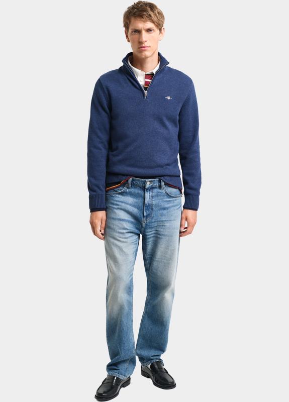 Gant Half Zip Blauw CASUAL COTTON HALF ZIP 8030170/902
