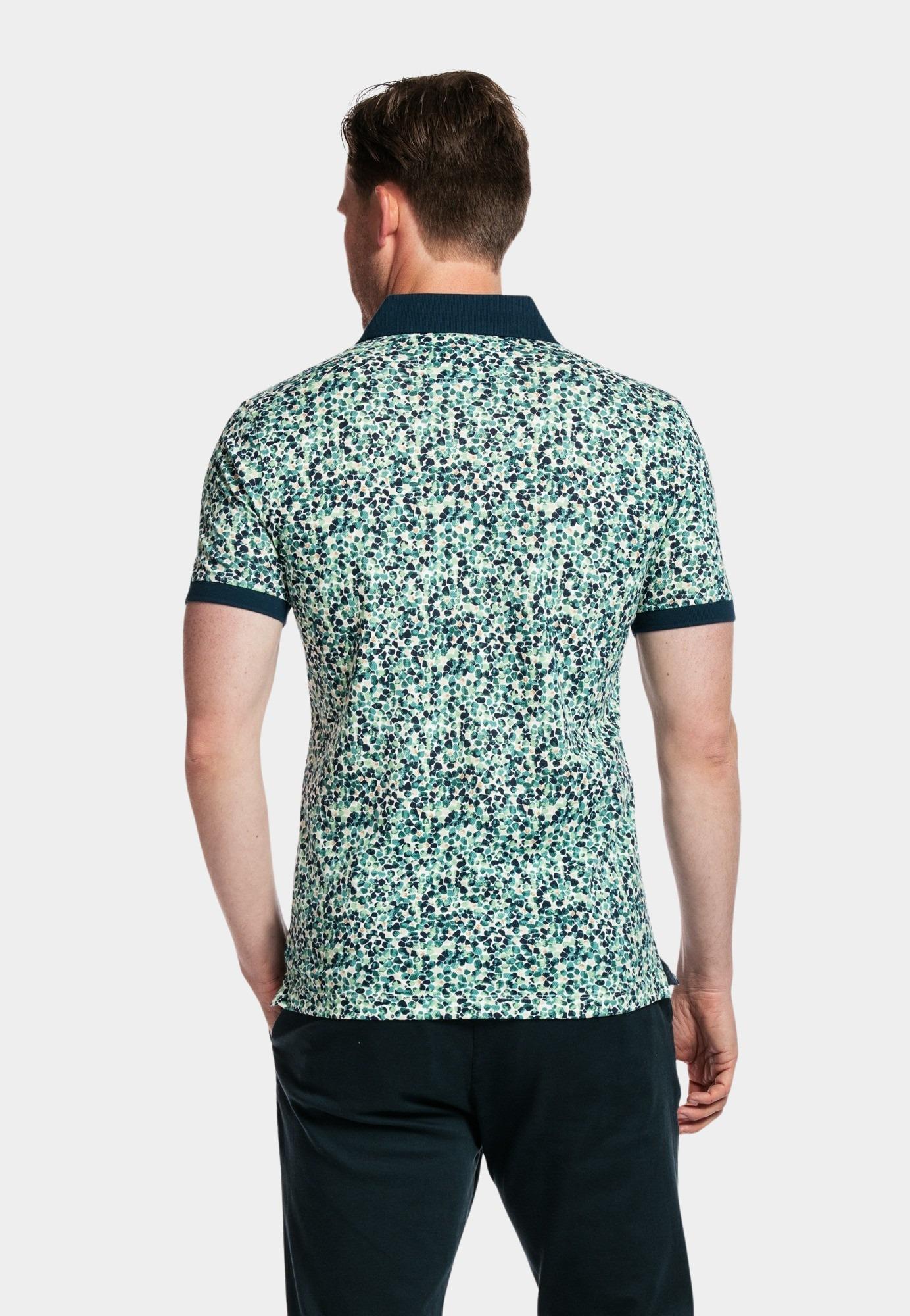 Baileys Polo korte mouw Groen Poloshirt Pique all over prin 415226/72