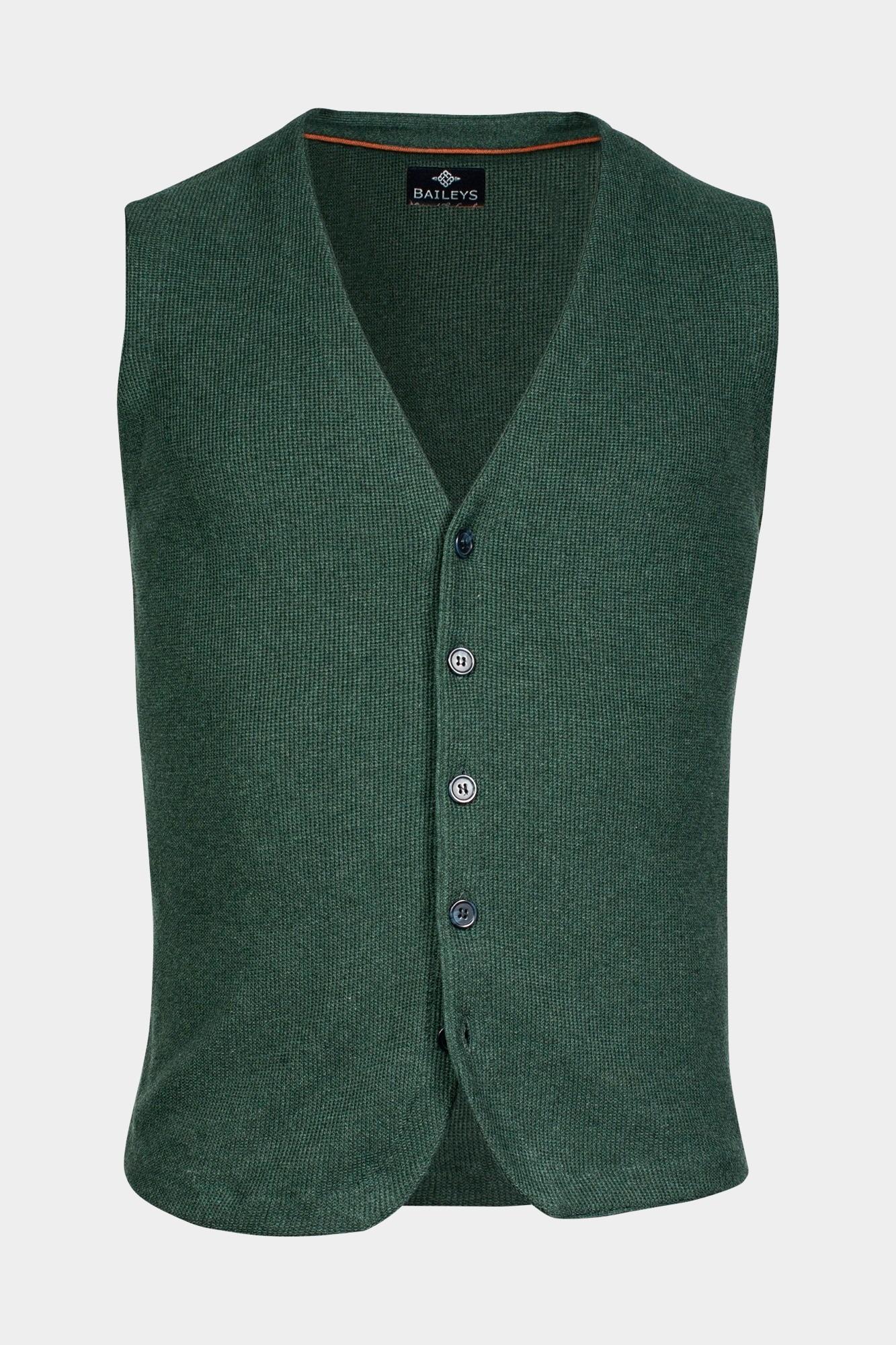 Baileys Gilet Groen Gilet buttons all over struct 328015/795