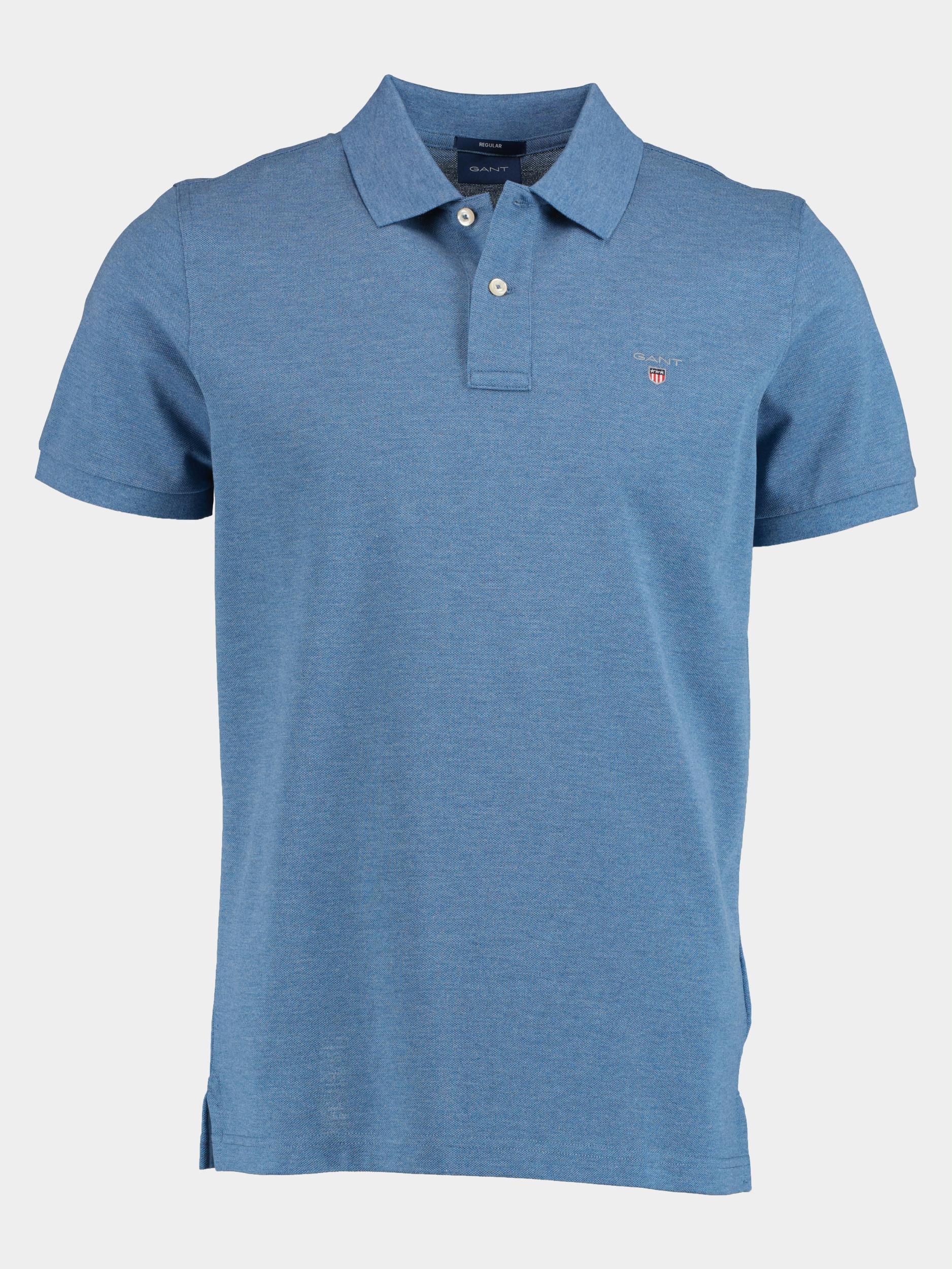 Gant Polo korte mouw Blauw Original Pique SS Rugger 2201/906