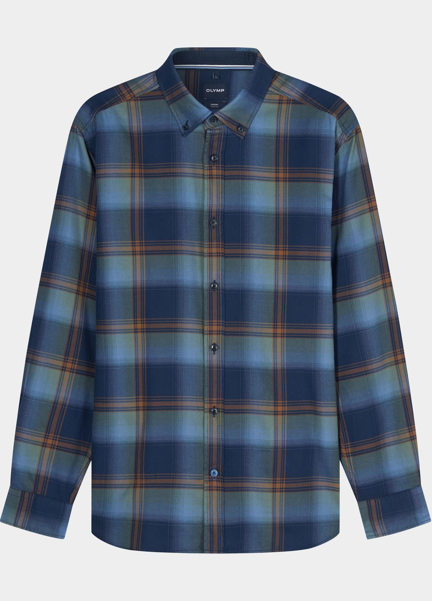 Olymp Overhemd heren Blauw CASUAL D.2456/D.2418 409424/15