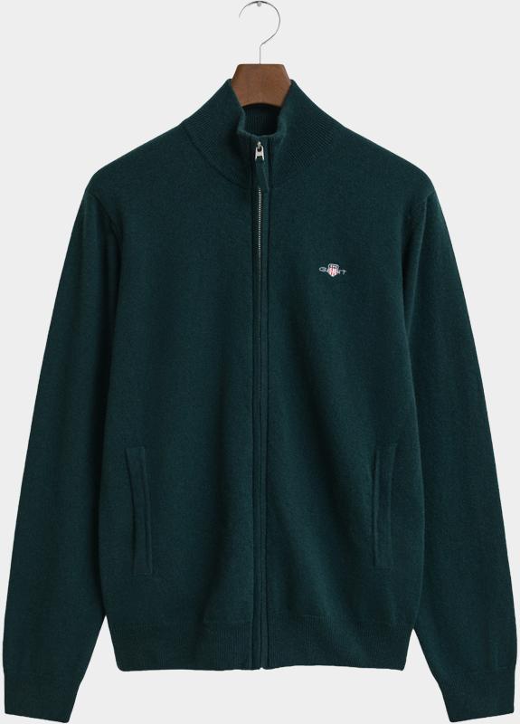 Gant Vest Groen Superfine Lambswool Zip Cardig 87214/374